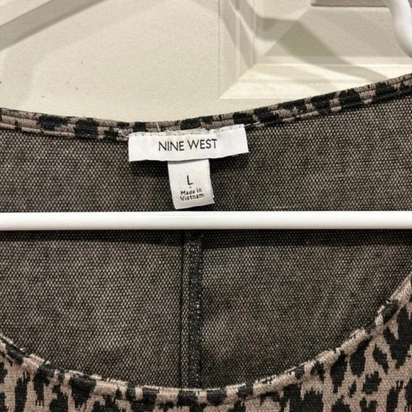 Nine West Animal Print Cap Sleeve Dress size large - Picture 4 of 6
